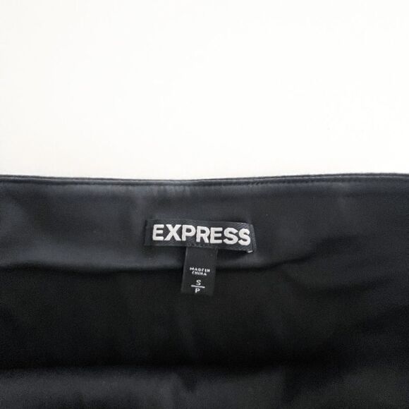 Express Women's Aztec Sequin Print A-Line Mini Skirt Black Gold Stretch Size PS - Picture 4 of 7